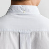 GANT Regular Fit Classic Banker Stripe Poplin Shirt In Light Blue