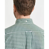 GANT Regular Fit Classic Gingham Poplin Shirt In Forest Green