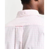 GANT Regular Fit Classic Gingham Poplin Shirt In Light Pink