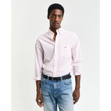 GANT Regular Fit Classic Gingham Poplin Shirt In Light Pink