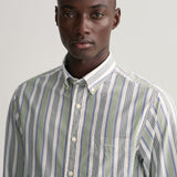 GANT Regular Fit Colorful Striped Shirt Kalamata Green