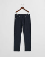 GANT Regular Fit Cotton Linen Jeans in Evening Blue