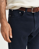 GANT Regular Fit Cotton Linen Jeans in Evening Blue