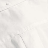 GANT Regular Fit Cotton Linen Short Sleeve Shirt White