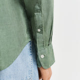 GANT Regular Fit Garment-Dyed Linen Shirt In Kalamata Green