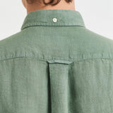 GANT Regular Fit Garment-Dyed Linen Shirt In Kalamata Green