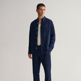 GANT Regular Fit Garment-Dyed Linen Shirt Marine
