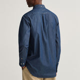GANT Regular Fit Indigo Shirt in Dark Blue