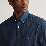GANT Regular Fit Indigo Shirt in Dark Blue