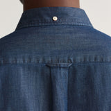 GANT Regular Fit Indigo Shirt in Dark Blue