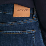 Gant Regular Fit Jeans in Dark Blue Worn In