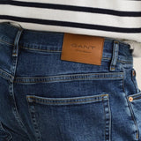 GANT Regular Fit Jeans In Mid Blue