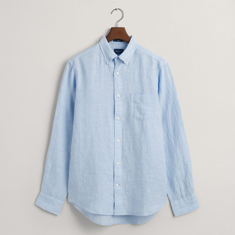 GANT Regular Fit Linen Shirt Capri Blue