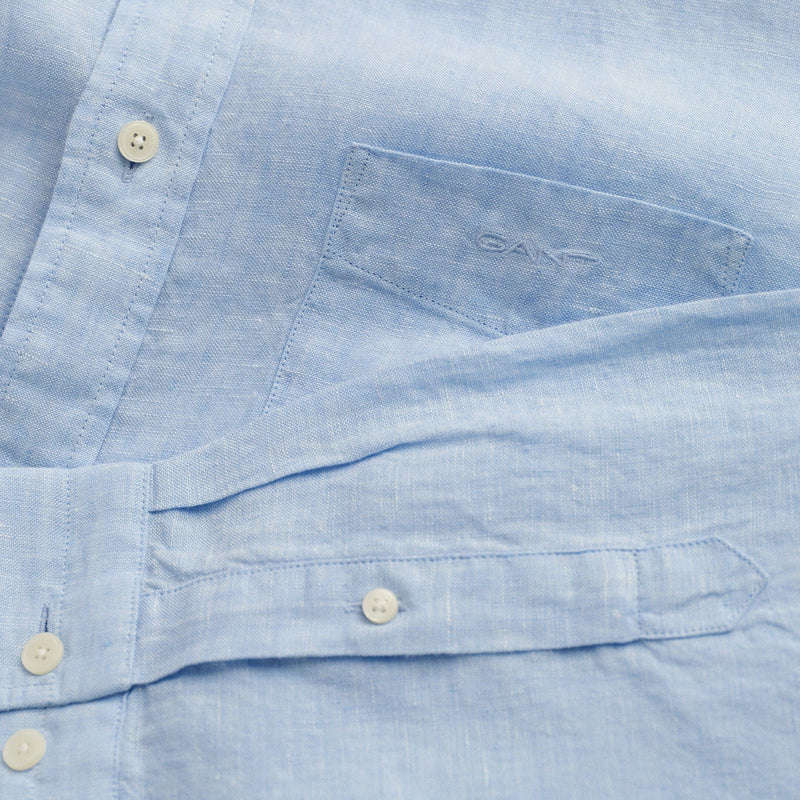 GANT Regular Fit Linen Shirt Capri Blue