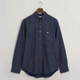 GANT Regular Fit Micro Print Shirt in Marine
