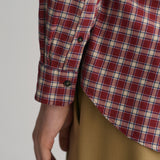 GANT Regular Fit Micro Tartan Flannel Shirt in Plumped Red