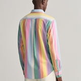 GANT Regular Fit Multi Stripe Oxford Shirt Perky Pink