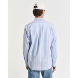 GANT Regular Fit Multi Striped Classic Oxford Shirt In Light blue
