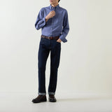 Gant Regular Fit Oxford Dobby Dot Shirt In Persian Blue