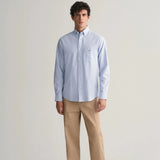 GANT Regular Fit Oxford Shirt In Light Blue