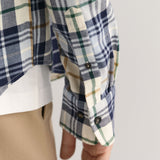 Gant Regular Fit Plaid Flannel Checked Shirt in Cream