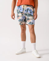 GANT Regular Fit Printed Drawstring Shorts In Perfect Blue