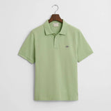 GANT Regular Fit Shield Piqué Polo Shirt in Apple Green