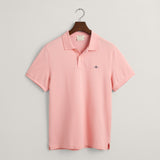 GANT Regular Fit Shield Piqué Polo Shirt in Bubbelgum Pink