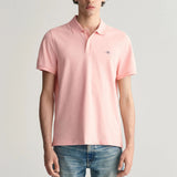 GANT Regular Fit Shield Piqué Polo Shirt in Bubbelgum Pink