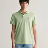 GANT Regular Fit Shield Piqué Polo Shirt in Milky Matcha