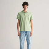 GANT Regular Fit Shield Piqué Polo Shirt in Milky Matcha