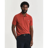 GANT Regular Fit Shield Piqué Polo Shirt In Modern Rust