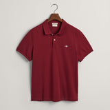 Gant Regular Fit Shield Piqué Polo Shirt in Plumped Red