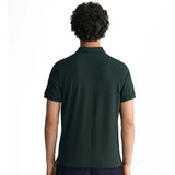 GANT Regular Fit Shield Pique Polo Shirt in Tartan Green