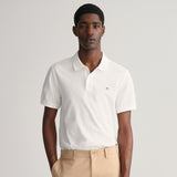 GANT Regular Fit Shield Piqué Polo Shirt in White