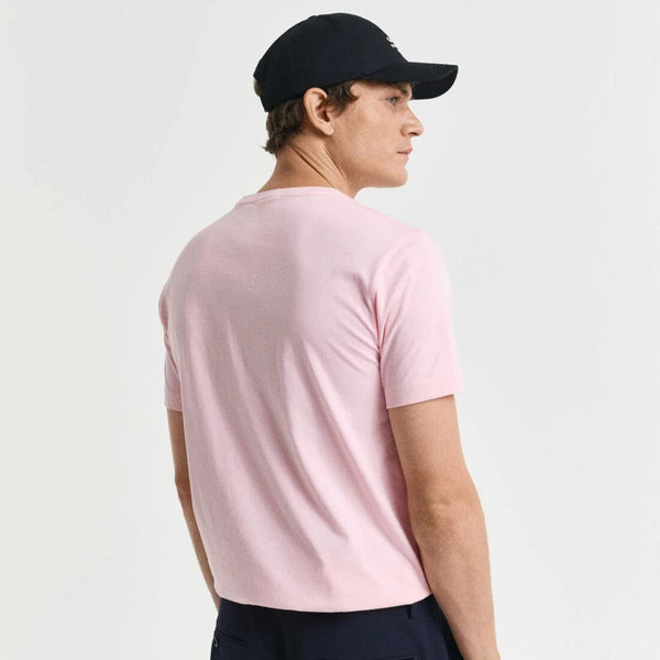 GANT Regular Fit Shield T-Shirt in California Pink