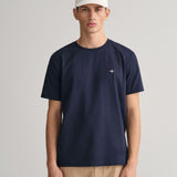 GANT Regular Fit Shield T-Shirt In Evening Blue