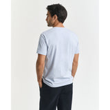GANT Regular Fit Shield T-Shirt In Ice Blue Melange