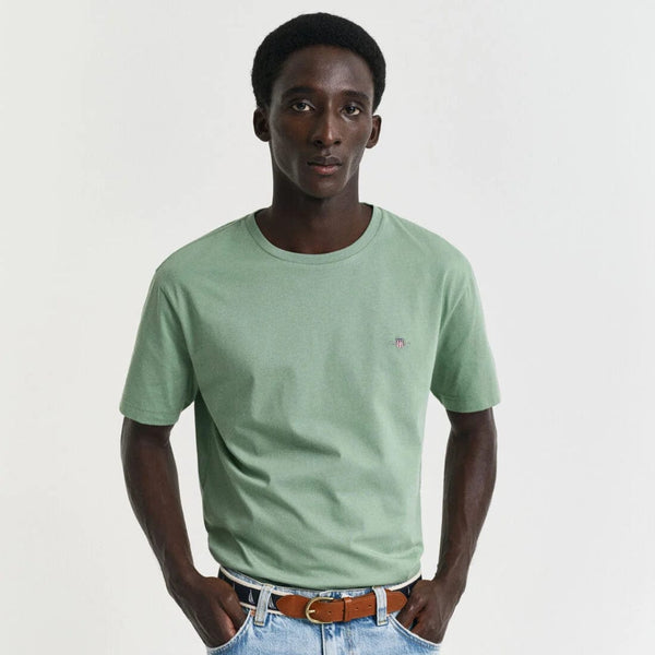GANT Regular Fit Shield T-Shirt in Kalamata Green
