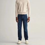 GANT Regular Fit Straight Jean Mid Blue