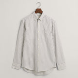 Gant Regular Fit Striped Archive Oxford Shirt in Eggshell