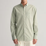 GANT Regular Fit Striped Broadcloth Shirt Kalamata Green