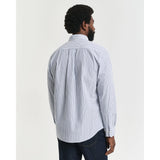 GANT Regular Fit Striped Classic Poplin Shirt In Clear Sky