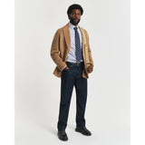 GANT Regular Fit Striped Classic Poplin Shirt In Clear Sky