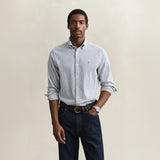 GANT Regular Fit Striped Seersucker Shirt In Vintage Blue