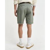 GANT Regular Fit Sunfaded Chino Shorts In Kalamata Green