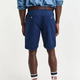 GANT Regular Fit Sunfaded Chino Shorts In Persian Blue