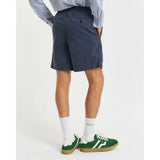GANT Regular Fit Sunfaded Drawstring Shorts In Evening Blue