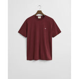 GANT Regular Fit T-Shirt In Bordeaux Melange
