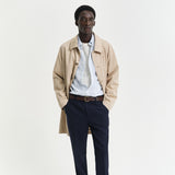 GANT Regular Fit Thin Striped Linen Shirt In Capri Blue